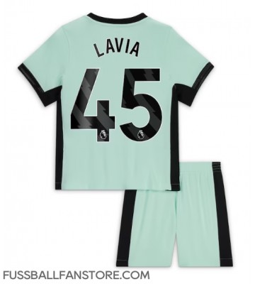 Chelsea Romeo Lavia #45 Replik 3rd trikot Kinder 2023-24 Kurzarm (+ Kurze Hosen)
